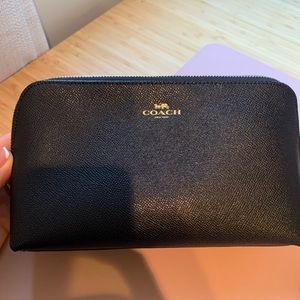 Coach black makeup bag